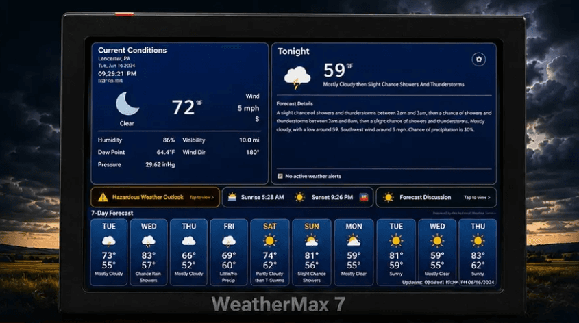 WeatherMax 7 weather display device